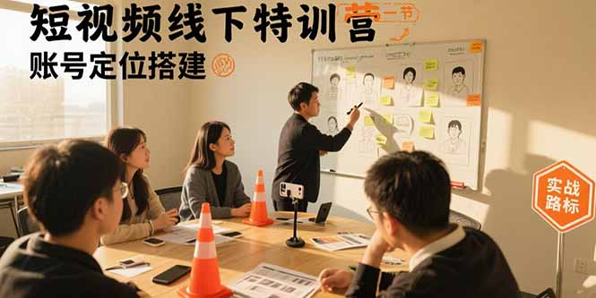 短视频线下特训营:账号定位搭建/口播号拍摄剪辑/直播间流量入口/变现实战-智库云网创