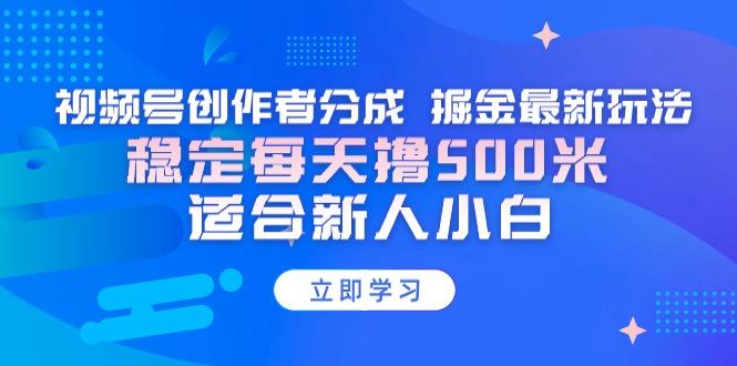 【蓝海项目】视频号创作者分成 掘金最新玩法 稳定每天撸500米 适合新人小白-智库云网创