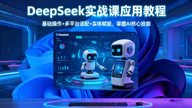 DeepSeek实战课应用教程、基础操作+多平台适配+实体赋能,掌握AI核心技能-智库云网创