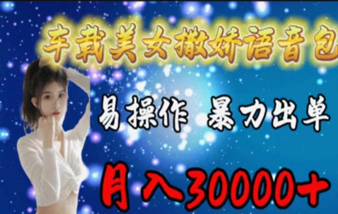 车载美女撒娇语音包,执行就出单,月入3000+,小白看完课程就能马上实操-智库云网创