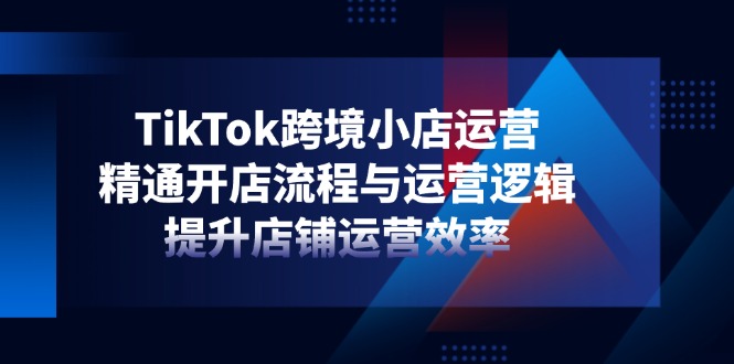 TikTok跨境小店运营,精通开店流程与运营逻辑,提升店铺运营效率-智库云网创