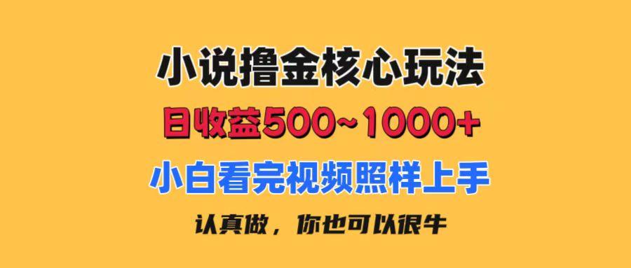 小说撸金核心玩法,日收益500-1000+,小白看完照样上手,0成本有手就行-智库云网创