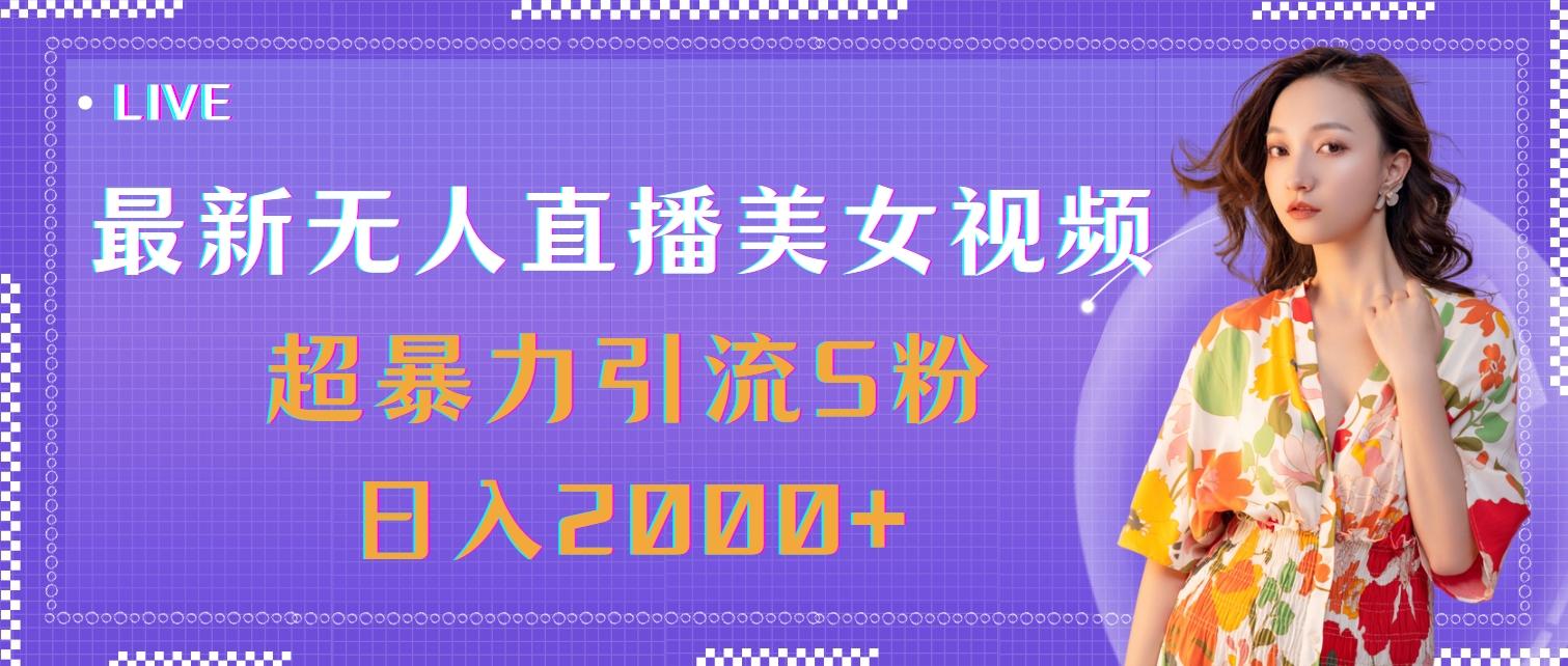 最新无人直播美女视频,超暴力引流S粉日入2000+-智库云网创