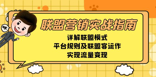 联盟营销实战指南,详解联盟模式、平台规则及联盟客运作,实现流量变现-智库云网创