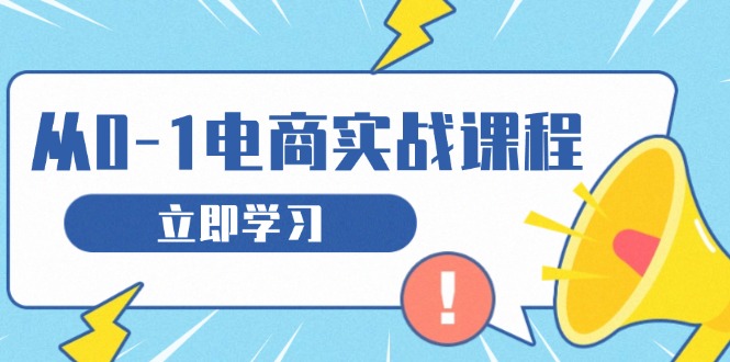 从零做电商实战课程,教你如何获取访客、选品布局,搭建基础运营团队-智库云网创