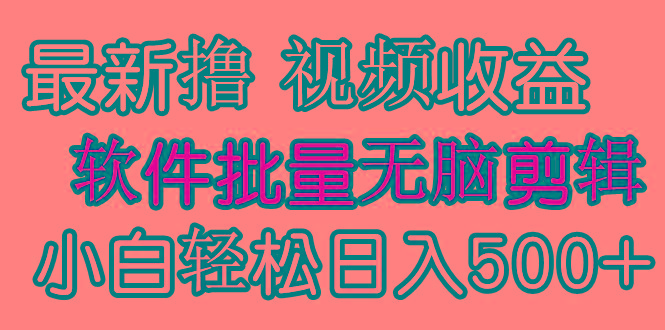 (9569期)发视频撸收益,软件无脑批量剪辑,第一天发第二天就有钱-智库云网创