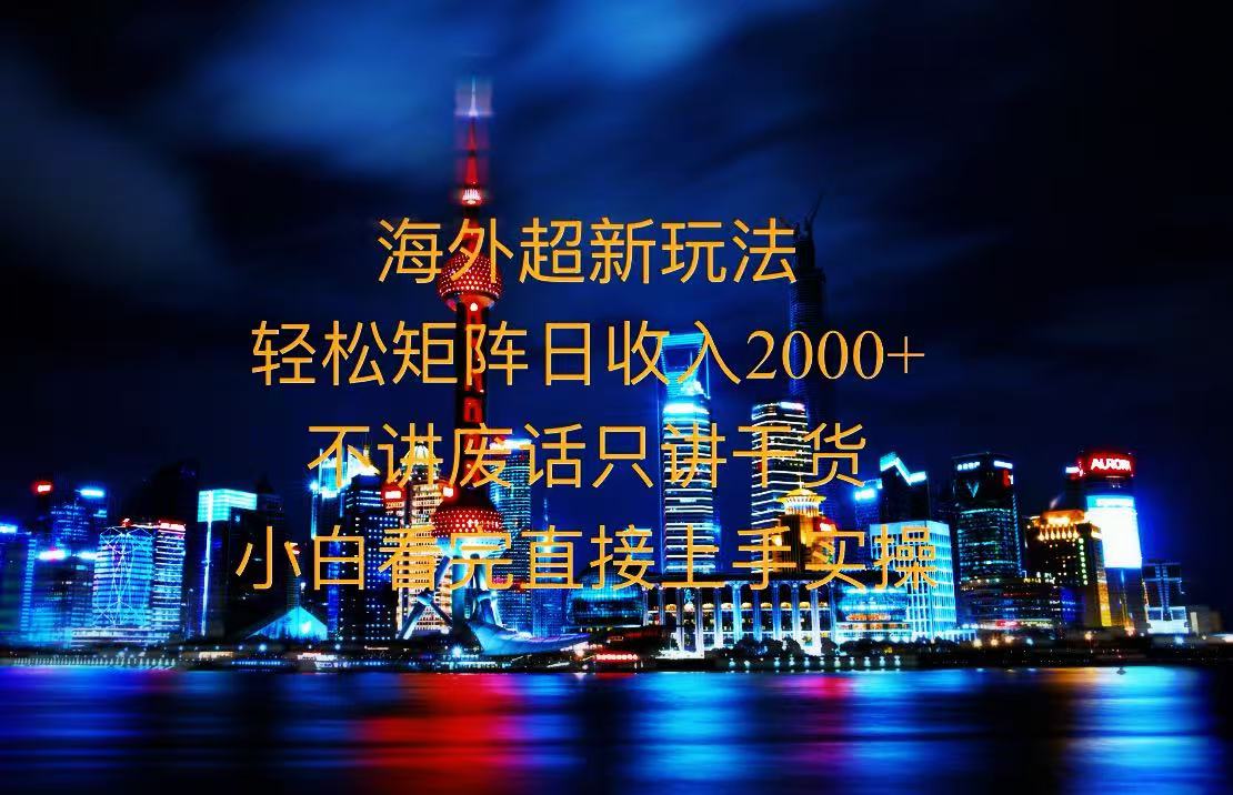 2025全新海外暴力玩法,操作简单,小白轻松上手-智库云网创