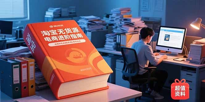 淘宝无货源电商进阶指南,包含新人课、进阶课,配套资料,蓝海选品等-智库云网创
