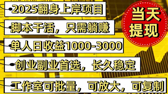 稳定八年美金掘金2.0脚本干活,只需躺赚。单人日收益1000-3000可批量、...-智库云网创