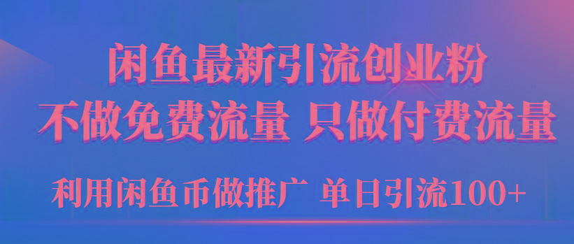 (9584期)2024年闲鱼币推广引流创业粉,不做免费流量,只做付费流量,单日引流100+-智库云网创
