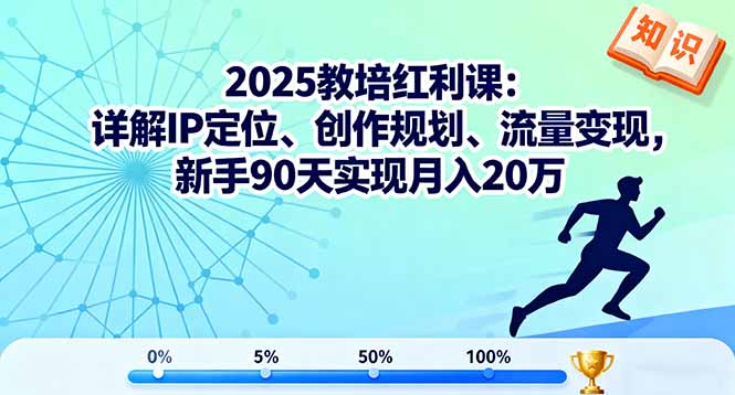 2025教培红利课:详解IP定位、创作规划、流量变现,新手90天实现月入20万-智库云网创