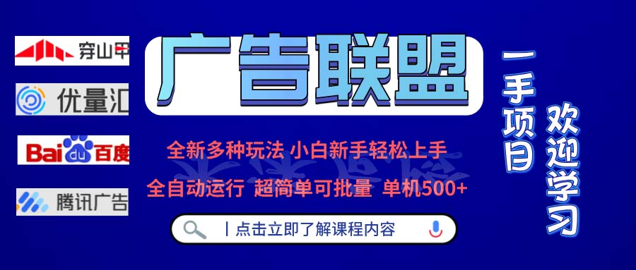 广告联盟 全新多种玩法 单机500+ 全自动运行 可批量运行-智库云网创