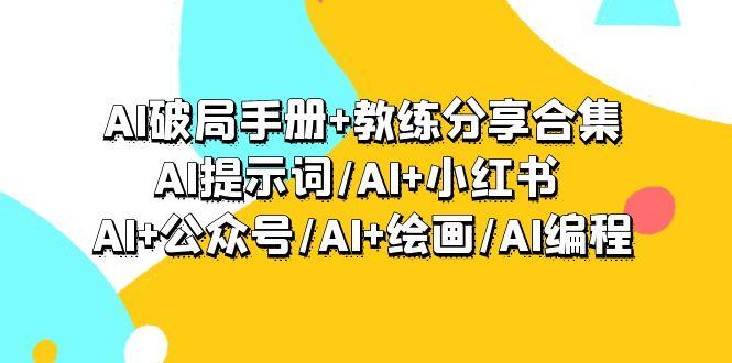 (9351期)AI破局手册+教练分享合集:AI提示词/AI+小红书 /AI+公众号/AI+绘画/AI编程-智库云网创