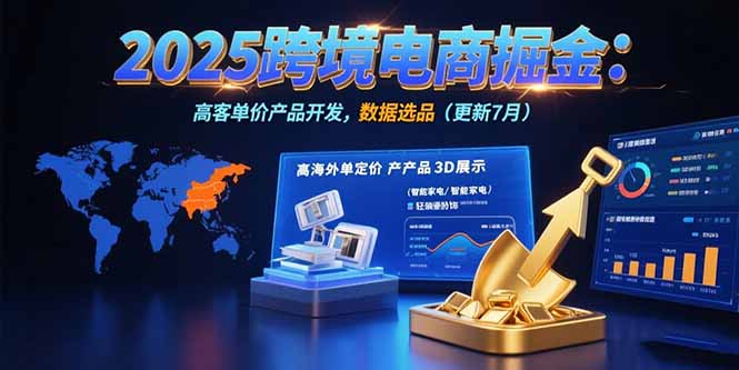 2025跨境电商掘金:蓝海市场定位,高客单价产品开发,数据选品(更新7月-智库云网创