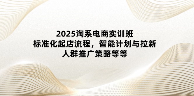 2025淘系电商实训班:标准化起店流程,智能计划与拉新,人群推广策略等等-智库云网创