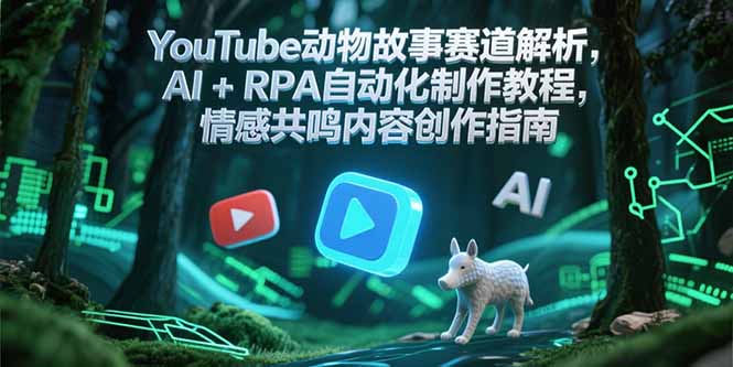 YouTube动物故事赛道解析,AI+RPA自动化制作教程,情感共鸣内容创作指南-智库云网创