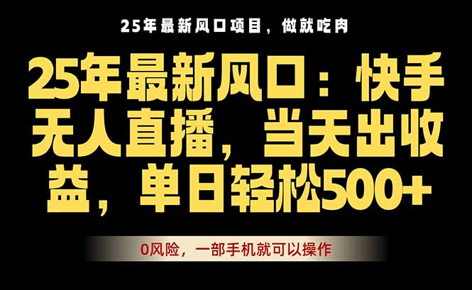 25年最新无人直播玩法,当天秒出单,一部手机就可操作-智库云网创