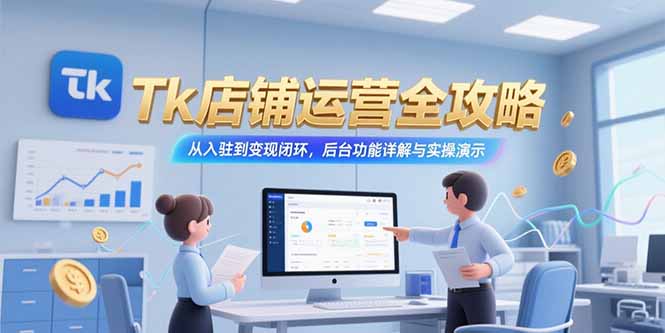 Tk店铺运营全攻略,从入驻到变现闭环,后台功能详解与实操演示-智库云网创