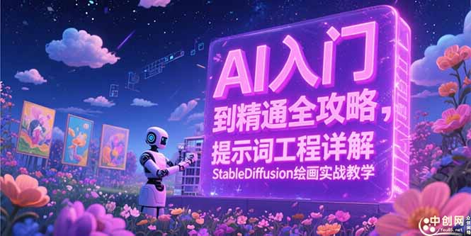 AI入门到精通全攻略,提示词工程详解,StableDiffusion绘画实战教学-智库云网创