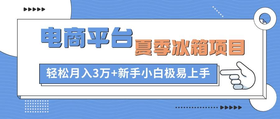 电商平台夏季冰箱项目,轻松月入3万+,新手小白极易上手-智库云网创
