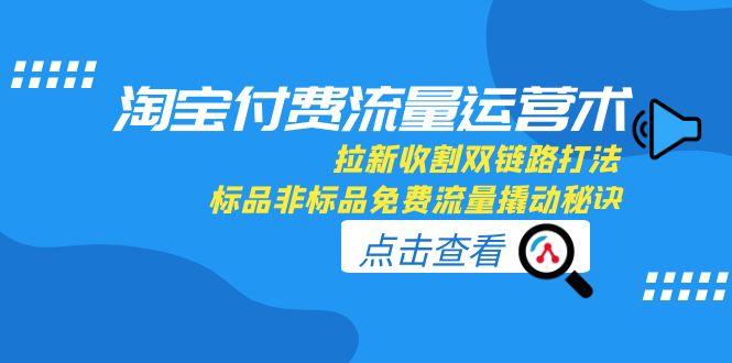 淘宝付费流量运营术,拉新收割双链路打法,标品非标品免费流量撬动秘诀-智库云网创