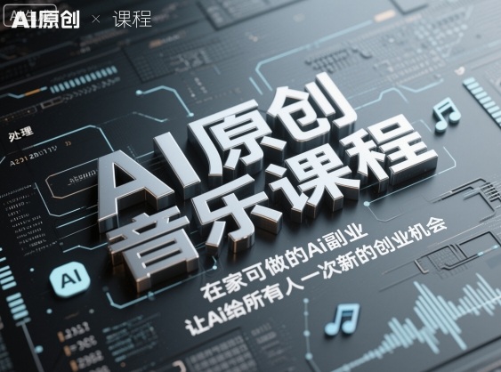 AI原创音乐课程,在家可做的Ai副业,让Ai给所有人一次新的创业机会-智库云网创