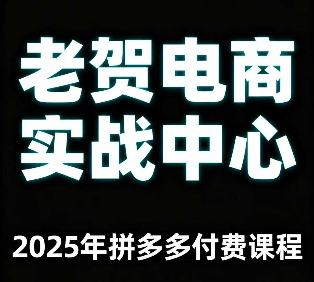 老贺电商2025年拼多多付费课程,用通俗易懂的方法告诉你多多怎么玩-智库云网创