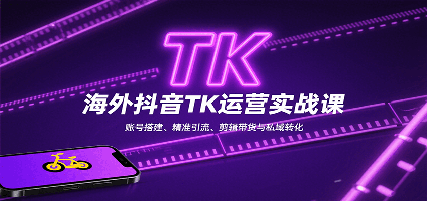 海外抖音TK运营实战课:账号搭建、精准引流、剪辑带货与私域转化-智库云网创