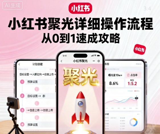 小红书聚光详细操作流程,小红书聚光从0到1速成攻略-智库云网创