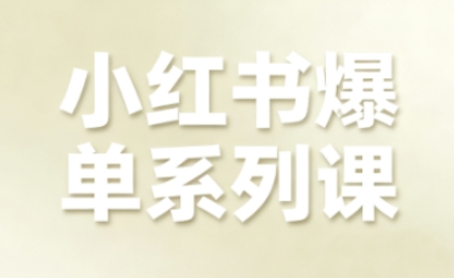 小红书爆单系列课,聚焦小红书电商全链路增长-智库云网创