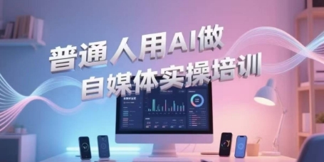 普通人用AI做自媒体实操培训,普通人一个人用ai做自媒体,视频制作、短视频引流、直播带货,轻松入门-智库云网创