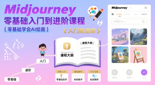 midjourney零基础入门到进阶课程,零基础学会AI绘画-智库云网创
