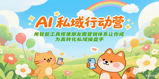 AI私域行动营:用智能工具搭建朋友圈营销体系让你成为高转化私域操盘手-智库云网创