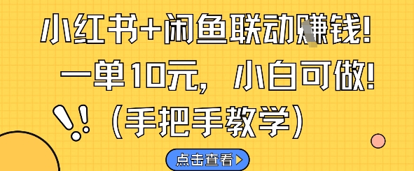 小红书+闲鱼联动挣钱,一单10元,小白可做-智库云网创