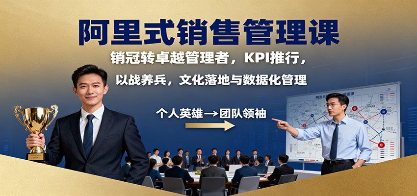 阿里式销售管理课:销冠转卓越管理者,KPI 推行,以战养兵,文化落地与数据化管理-智库云网创