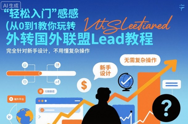 国外联盟賺美刀项目,从0到1教你玩转国外联盟Lead教程,纯新手可操作性100%-智库云网创