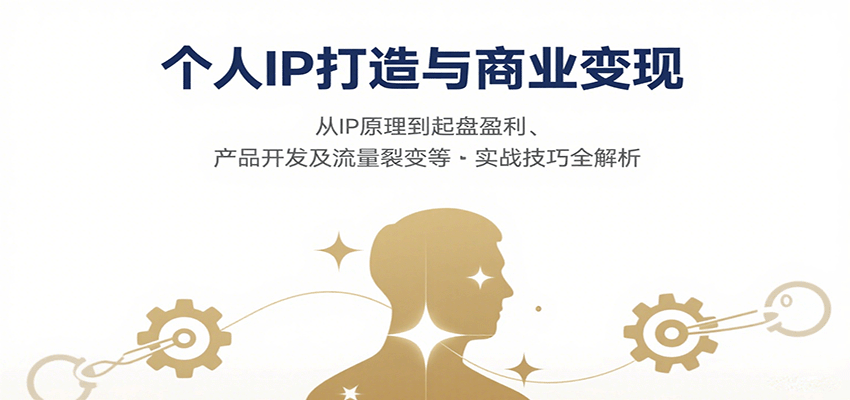 个人IP打造与商业变现,从IP原理到起盘盈利、产品开发及流量裂变等实战技巧全解析-智库云网创