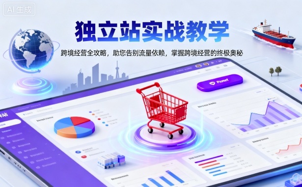 独立站实战教学,跨境经营全攻略,助您告别流量依赖,掌握跨境经营的终极奥-智库云网创