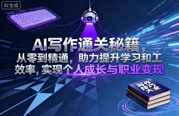AI写作通关秘籍,从零到精通,助力提升学习和工作效率,实现个人成长与职业变现