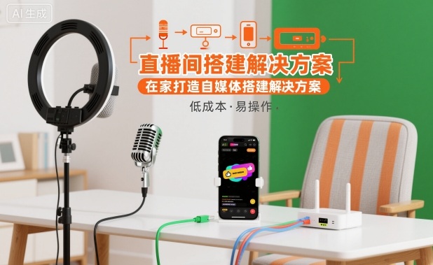直播间搭建解决方案,在家打造自媒体搭建解决方案-智库云网创