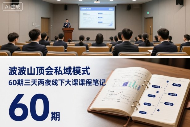波波山顶会私域模式60期三天两夜线下大课课程笔记(文档)-智库云网创