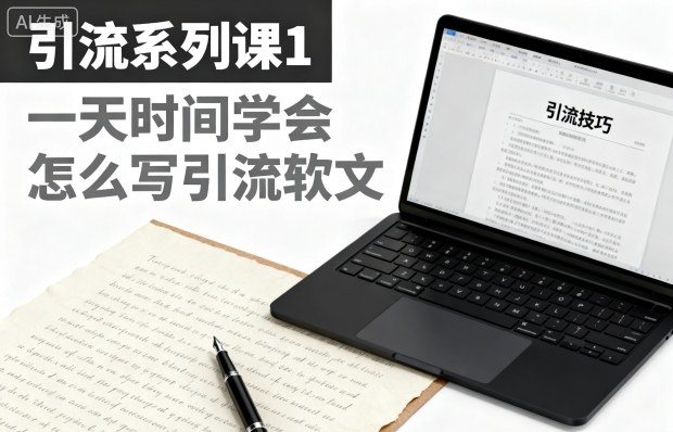 引流系列课1,一天时间学会怎么写引流软文-智库云网创