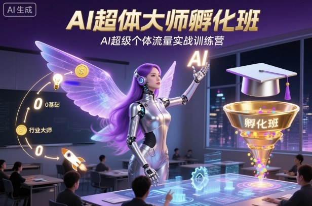 AI超体大师孵化班,AI超级个体流量实战训练营-智库云网创
