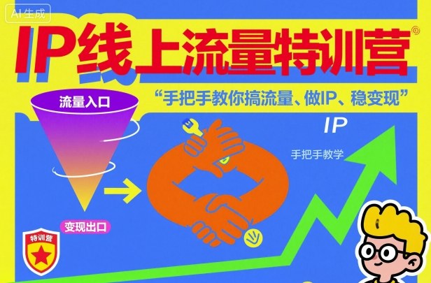 IP线上流量特训营,手把手教你搞流量、做IP、稳变现-智库云网创