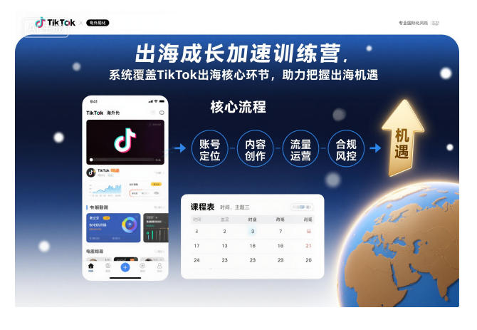 出海成长加速训练营,系统覆盖TikTok出海核心环节,助力把握出海机遇(更新)-智库云网创