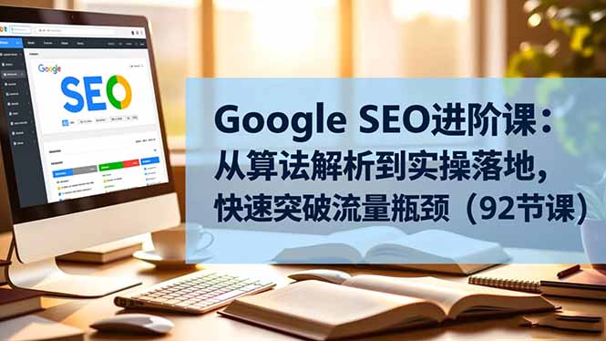 Google SEO进阶课:从算法解析到实操落地,快速突破流量瓶颈(92节课-智库云网创