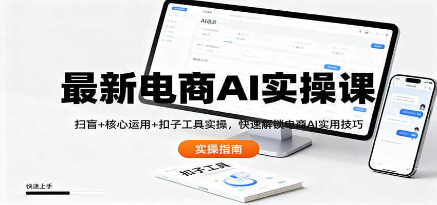 最新电商AI实操课:扫盲+核心运用+扣子工具实操,快速解锁电商AI实用技巧-智库云网创
