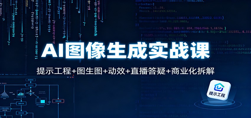 AI图像生成实战课:提示工程+图生图+动效+直播答疑+商业化拆解-智库云网创