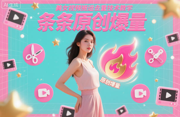 美女视频搬运去重技术教学,条条原创爆量-智库云网创