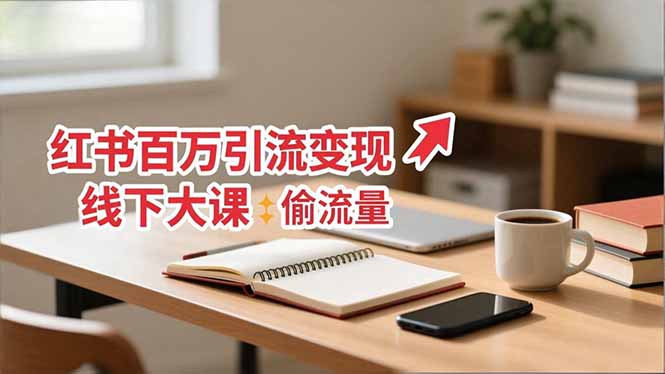 小红书百万引流变现-11月线下大课:分享从0到百万引流路径,手把手教偷流量、拿结果-智库云网创